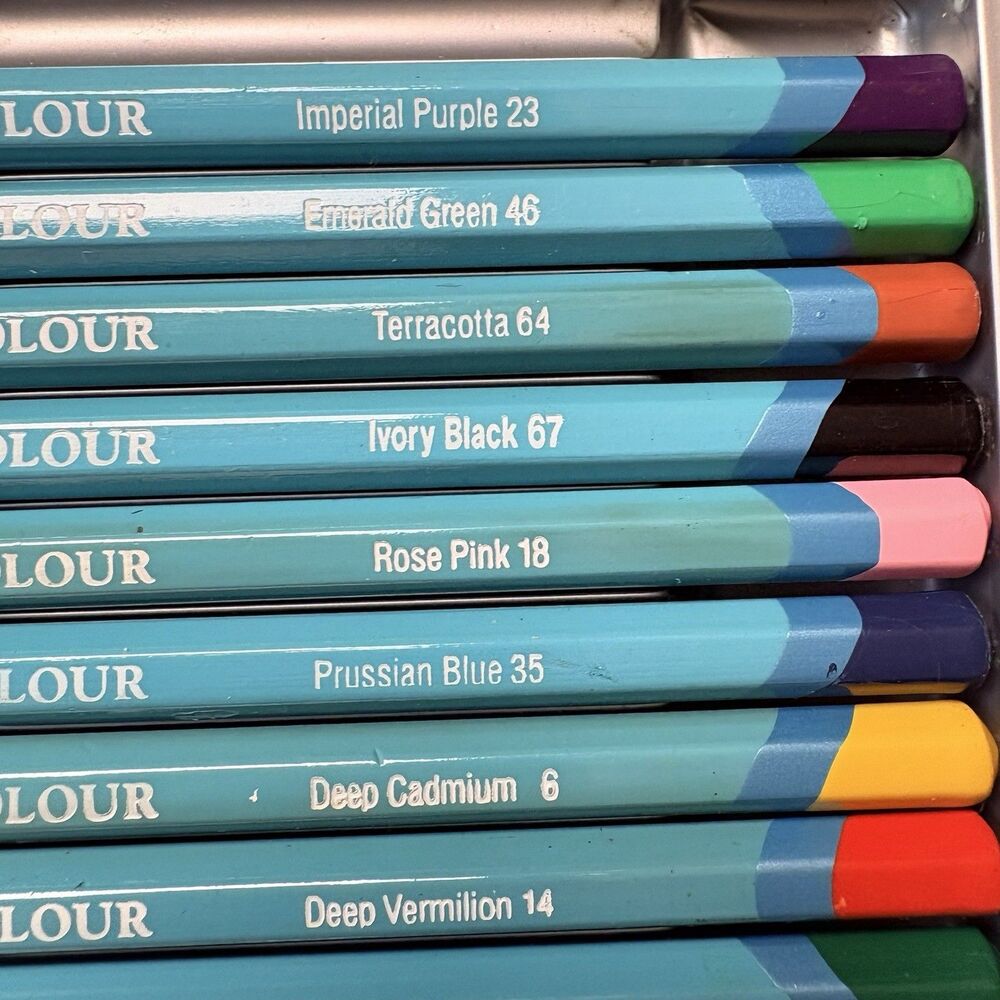 Derwent Watercolor Pencils - Gently Used - 23 of 24 Pack See Listing For Colors - Picture 7 of 10
